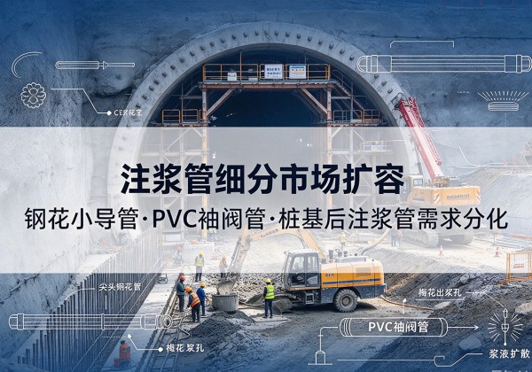 大方注浆管细分市场扩容，隧道钢花小导管、PVC 袖阀管、桩基后注浆管需求分化